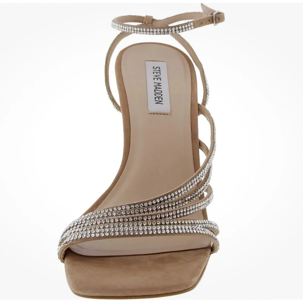 NWT Steve Madden Womens Kamila R Beige Strappy Ankle‎ Strap 11 Medium